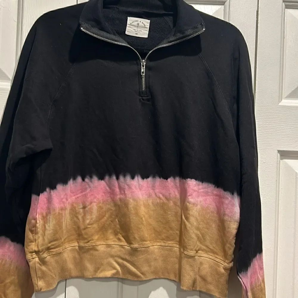 Electric & Rose 1/4 Zip Tie Dye Sweatshirt, Size XS - Picture 2 of 8